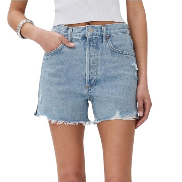 Agolde Pants - Agolde Dee Vintage High Rise Shorts Denim Size 23 Style 30630